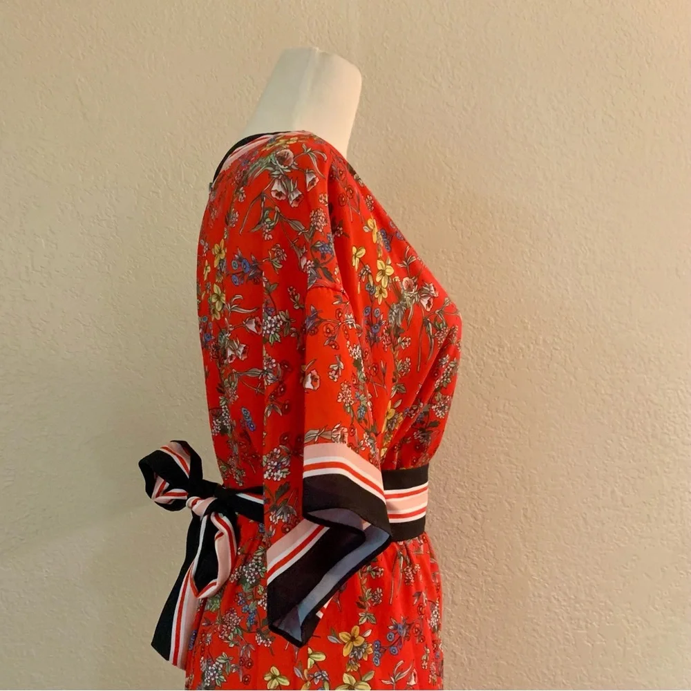 NWOT Alice + Olivia Bowie Floral Red Romper Size 6